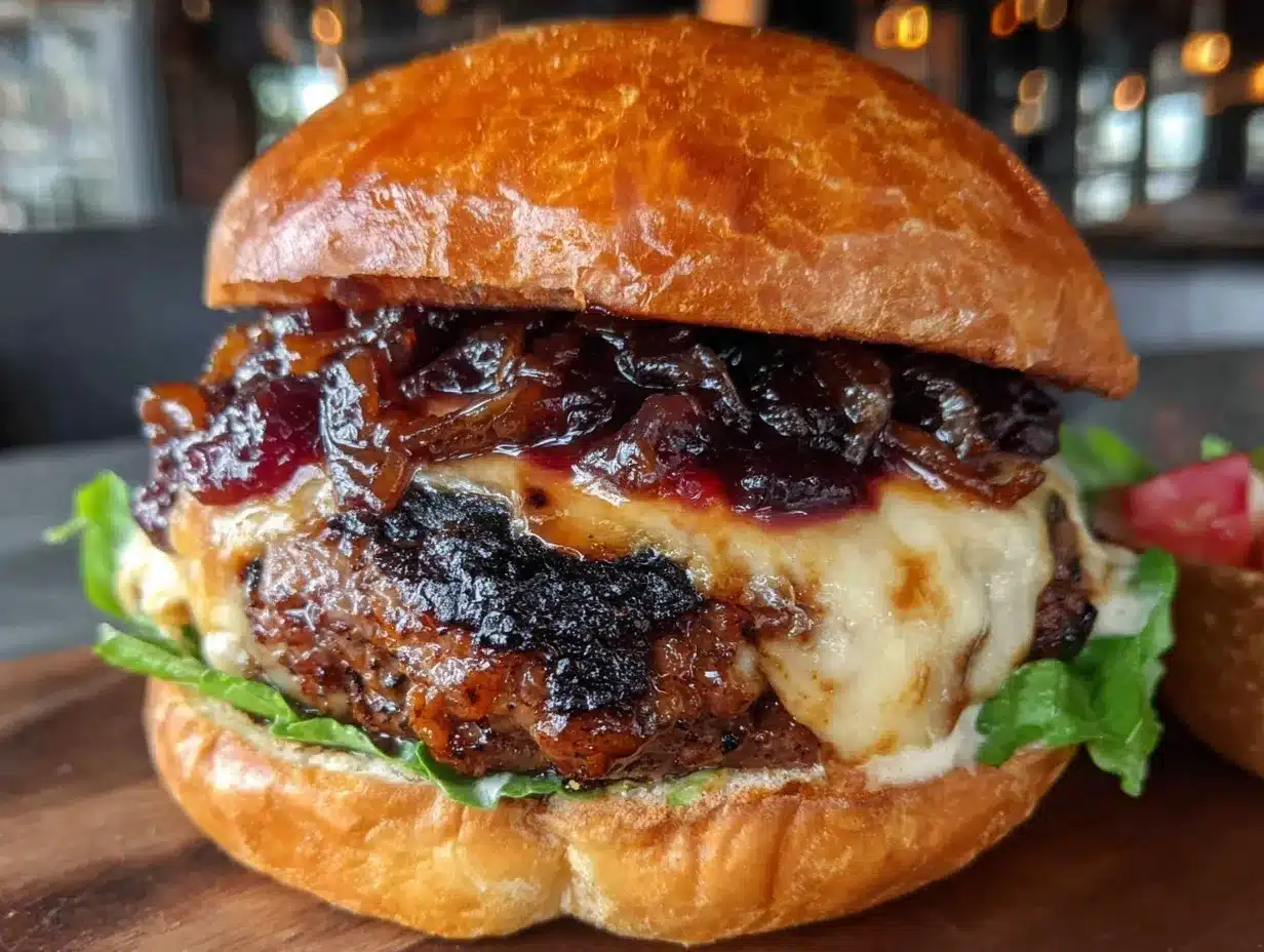 smoked Gouda burger preparation steps