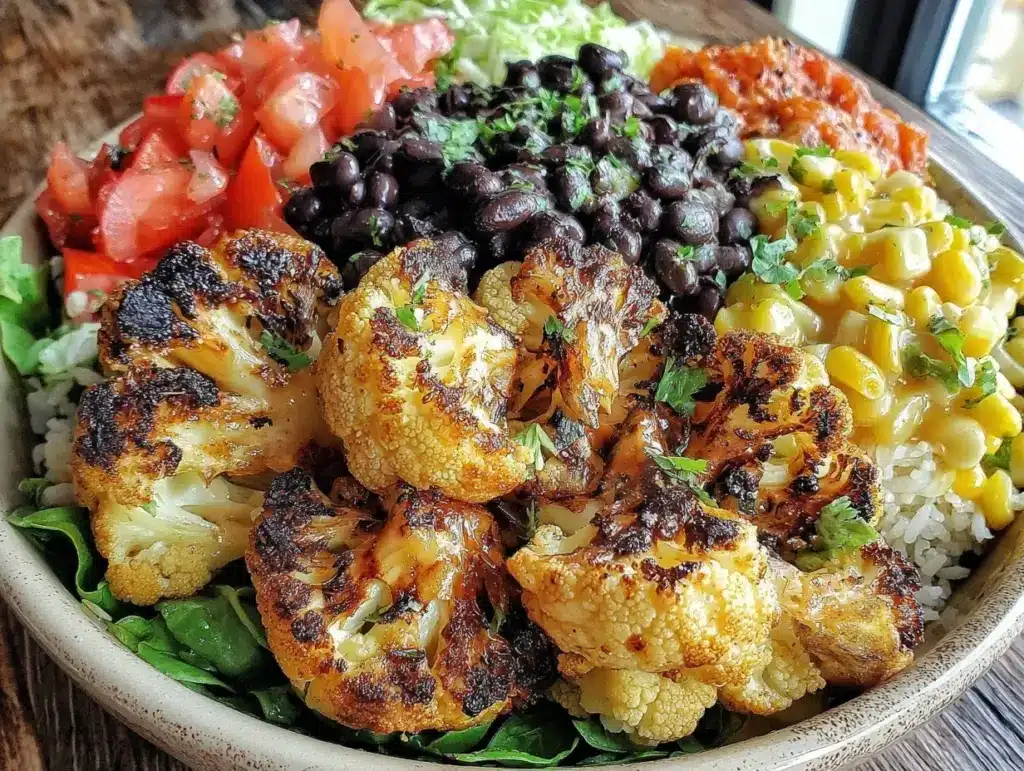 spicy roasted cauliflower - featured image