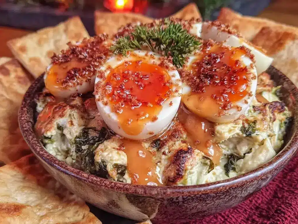 spinach artichoke party bowl - featured image