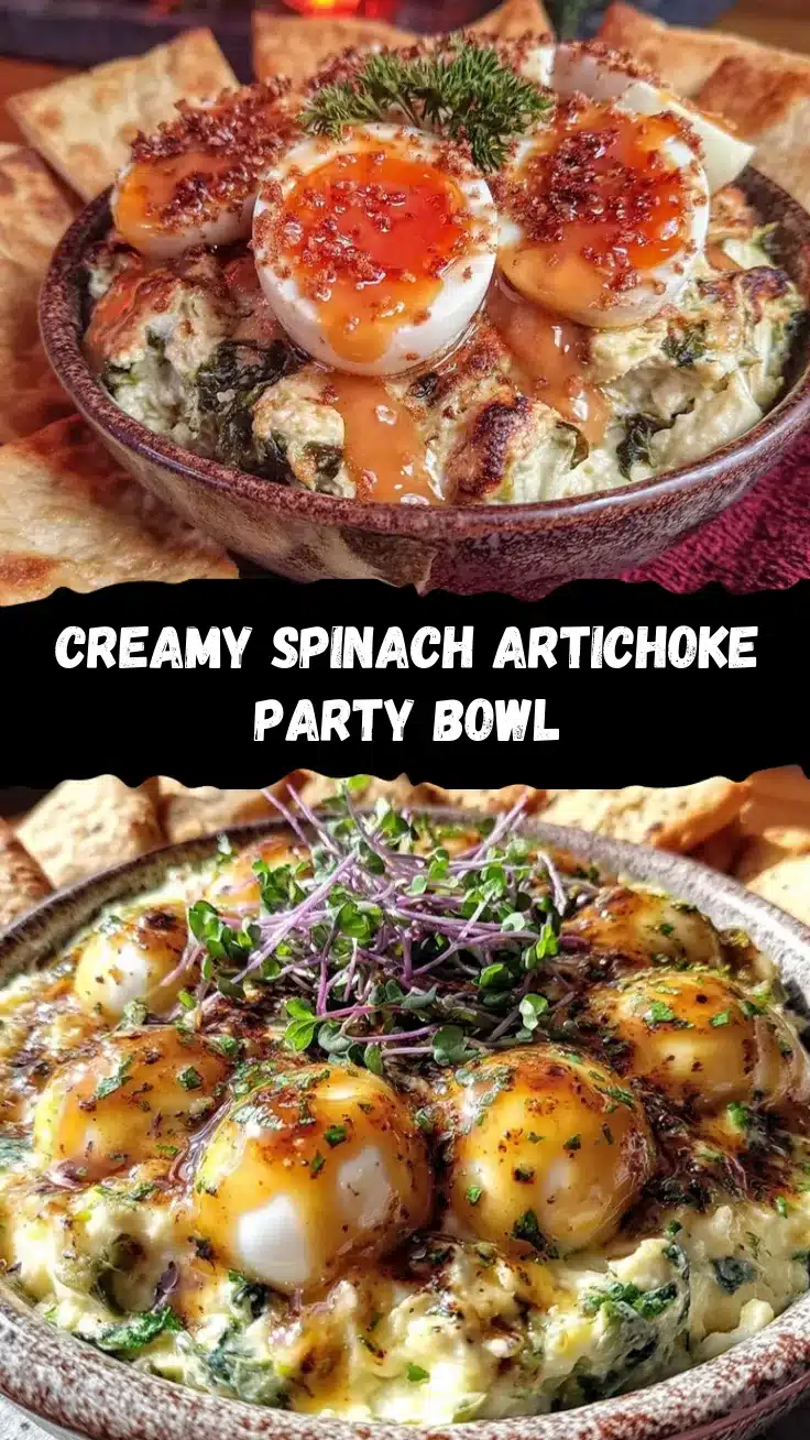 spinach artichoke party bowl recipe