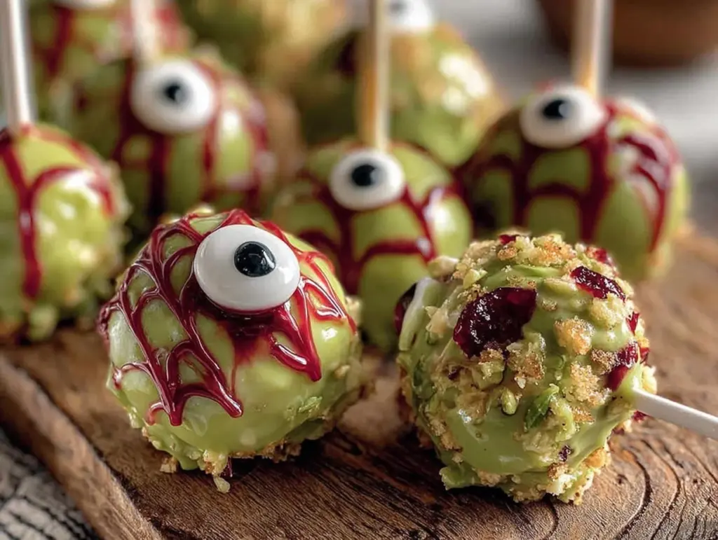 spooky monster eyeball cake pops - featured image