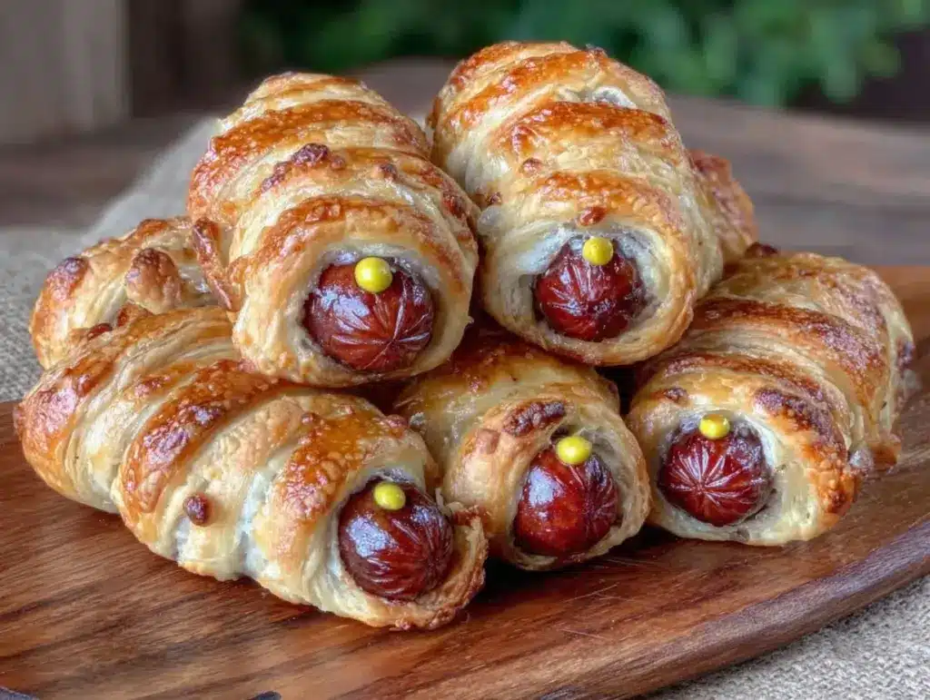 spooky mummy wrapped hot dogs - featured image