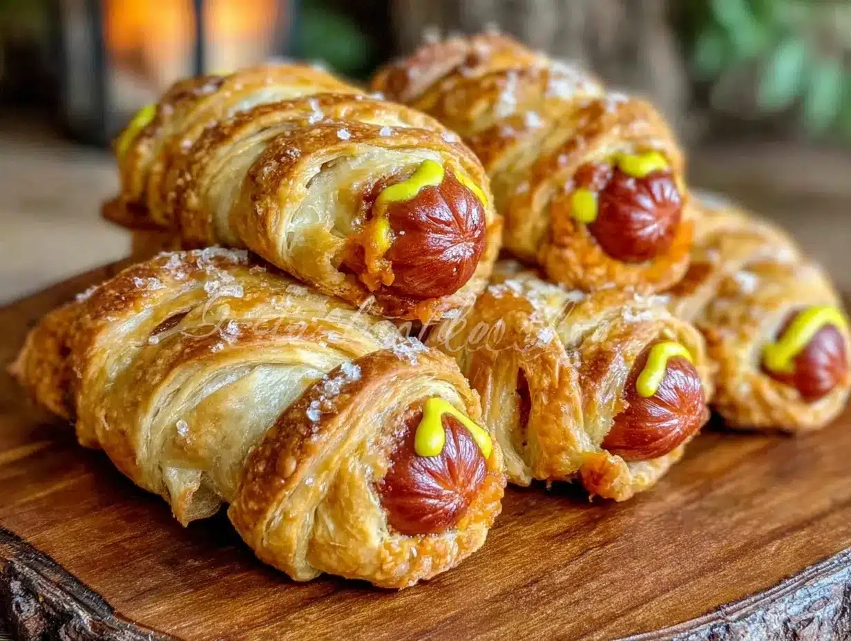 spooky mummy wrapped hot dogs preparation steps