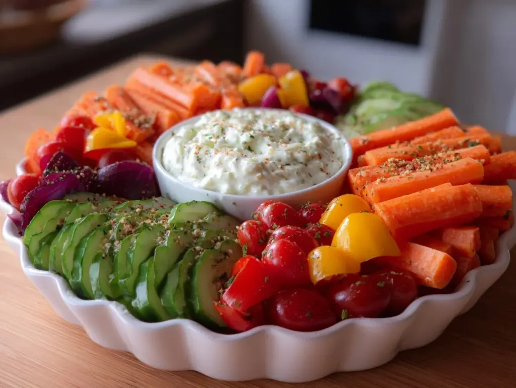 spooky skeleton veggie tray - featured image