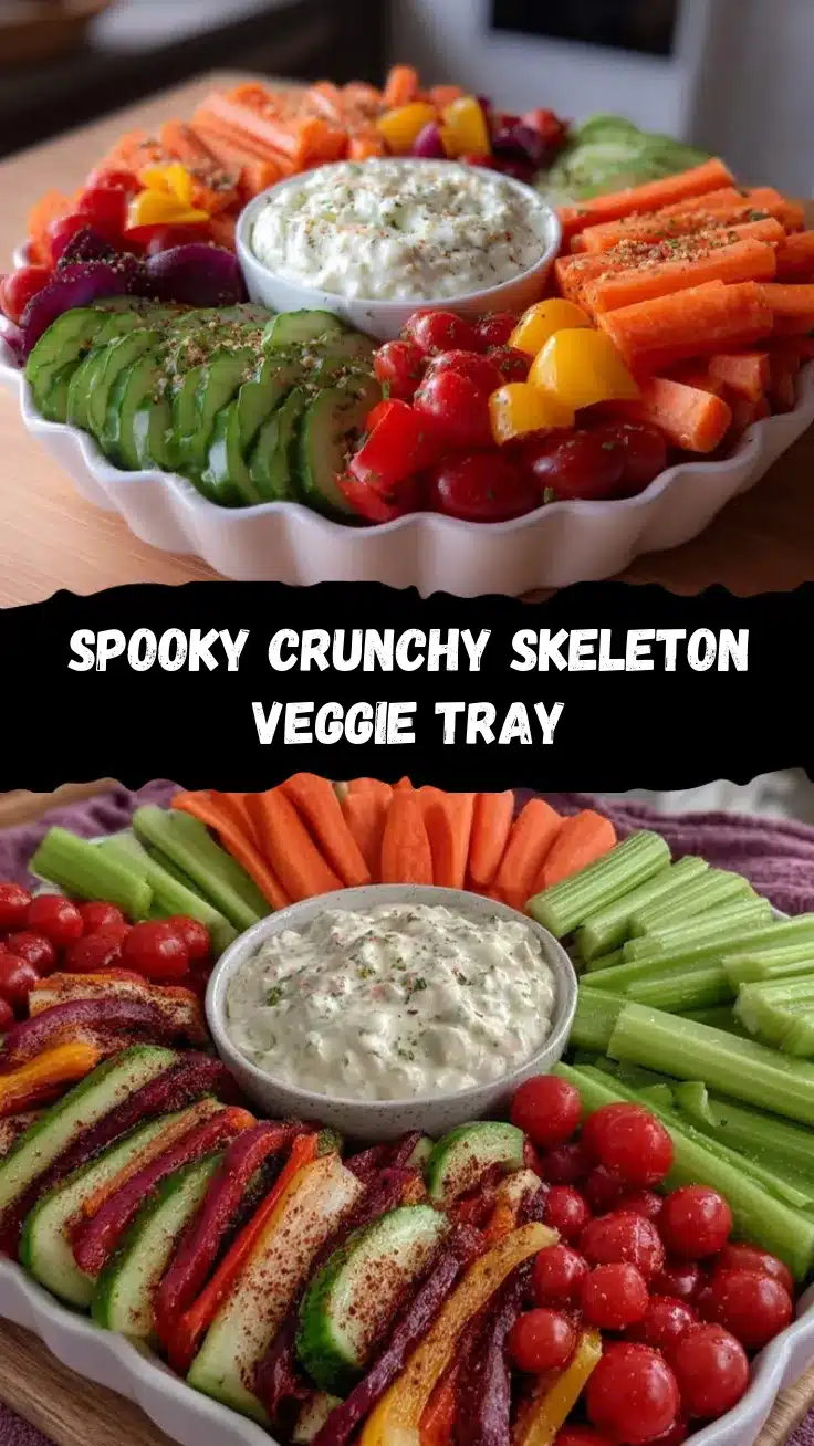 spooky skeleton veggie tray recipe