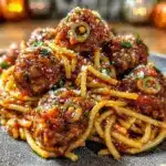 spooky spaghetti recipe - featured image