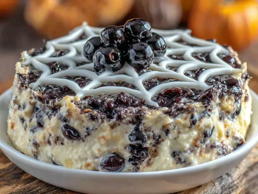 spooky spider web dip with black beans - featured image
