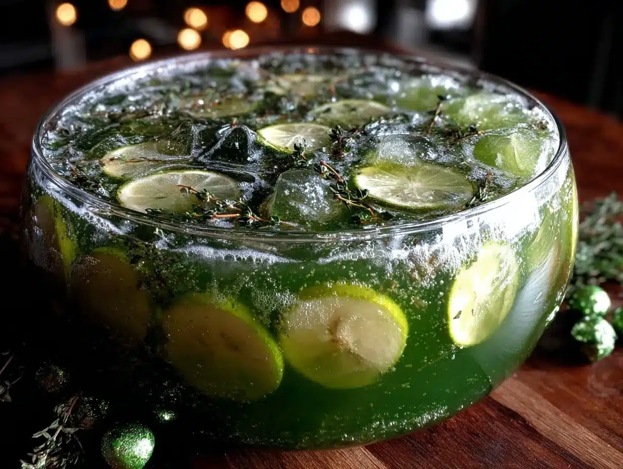 spooky witch brew green punch preparation steps
