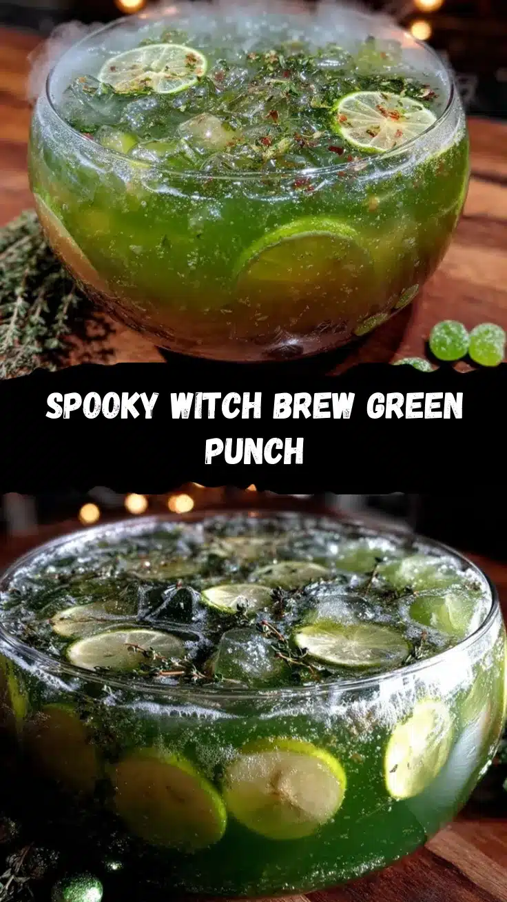 spooky witch brew green punch recipe