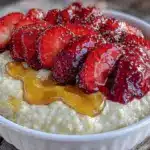 strawberry chia pudding bowl - featured image