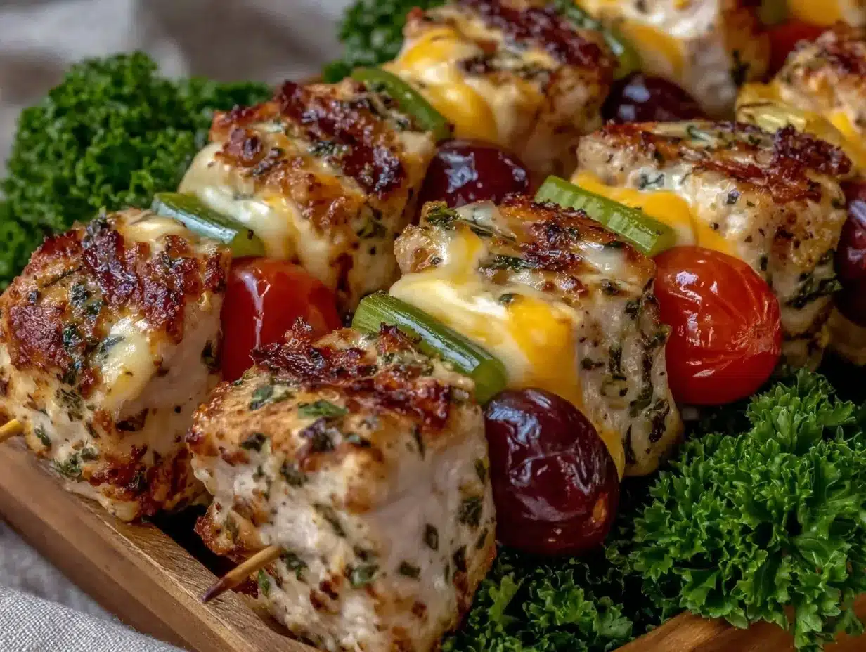 turkey and cheese kabobs preparation steps