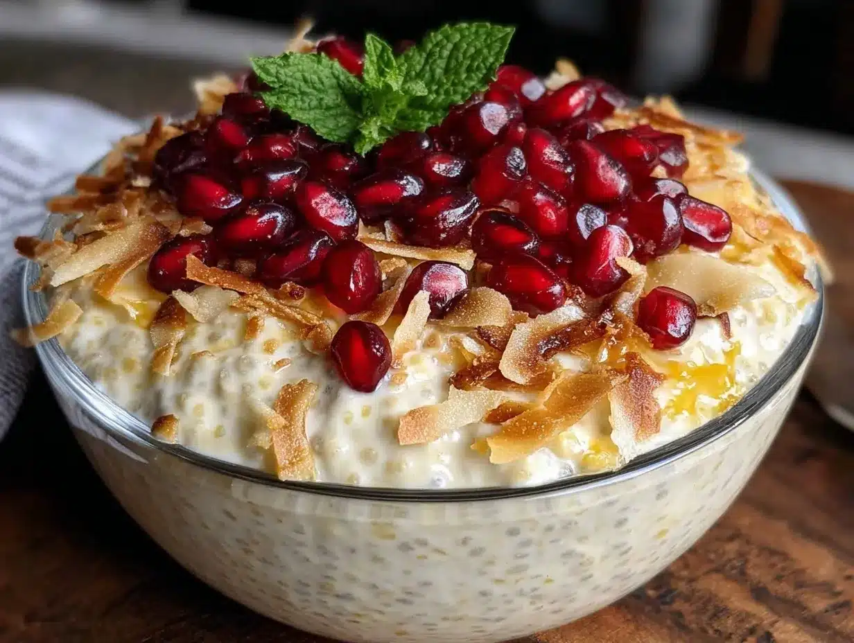 valentine breakfast chia pudding bowl preparation steps