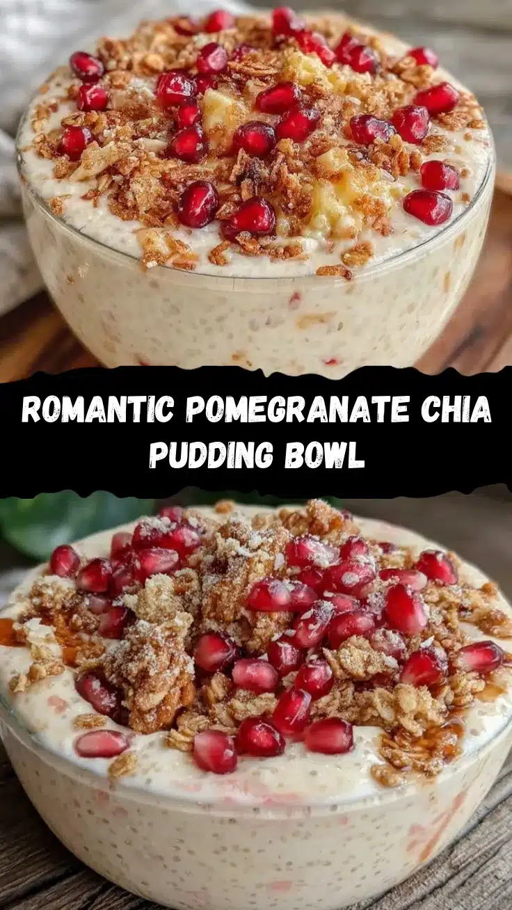 Valentines alcoholic chia pudding bowl recipe