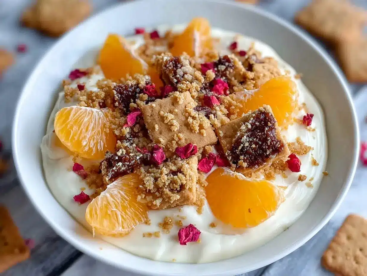 valentines baking greek yogurt bowl preparation steps