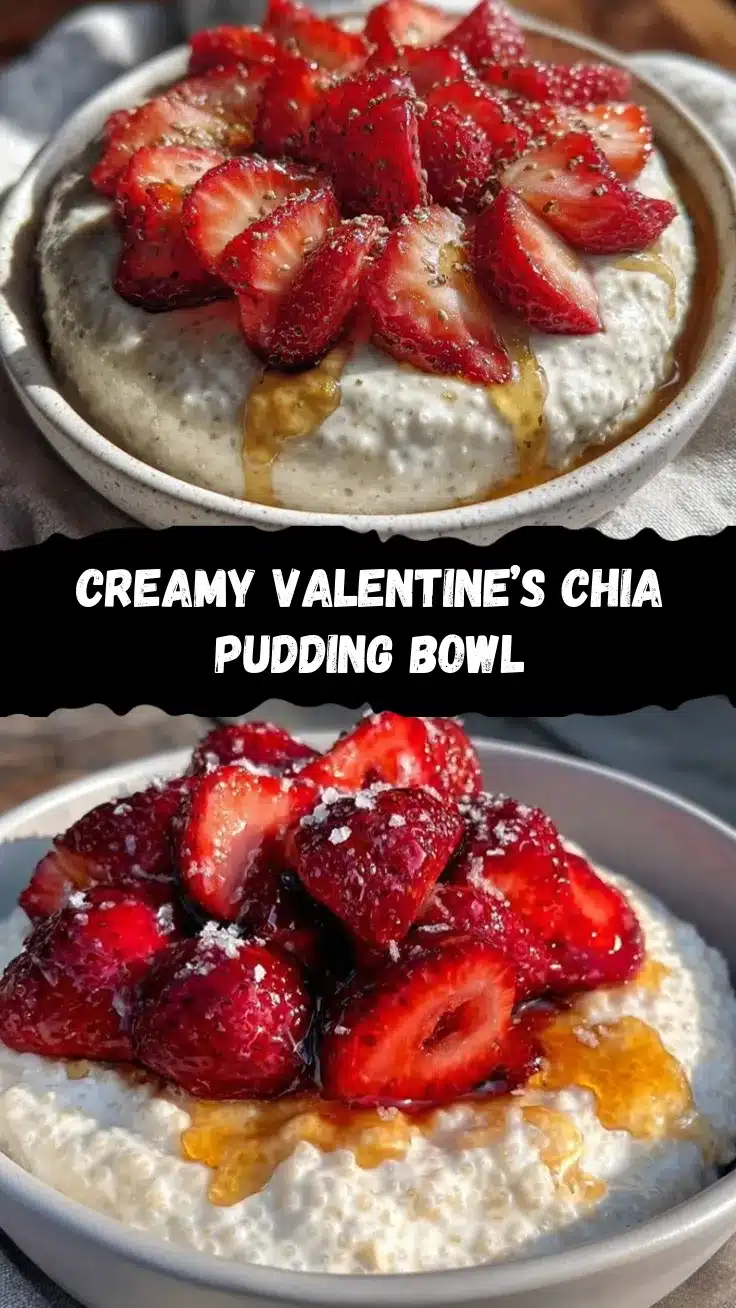 valentines day chia pudding bowl recipe
