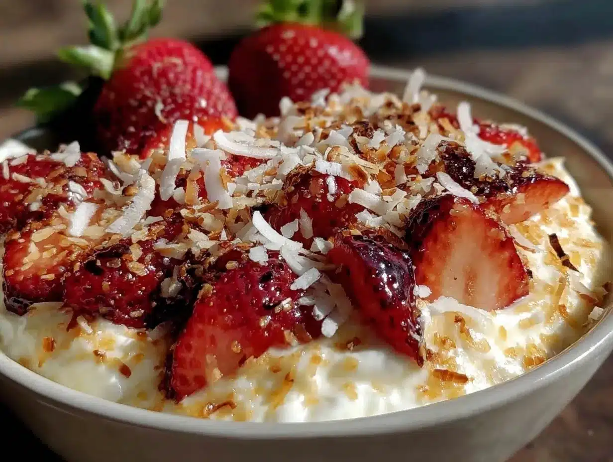 valentines day greek yogurt bowl preparation steps