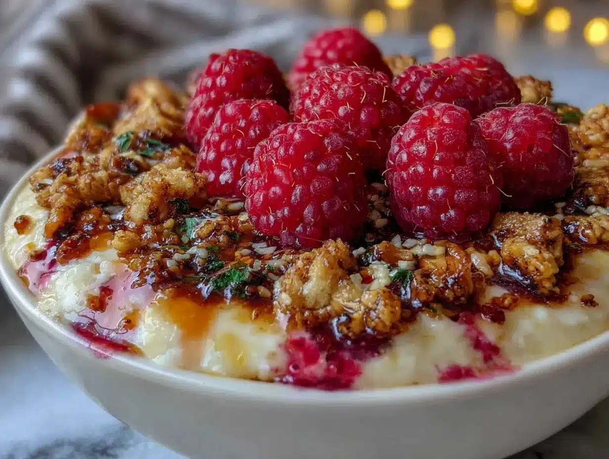 valentines mocktail oatmeal bowl preparation steps