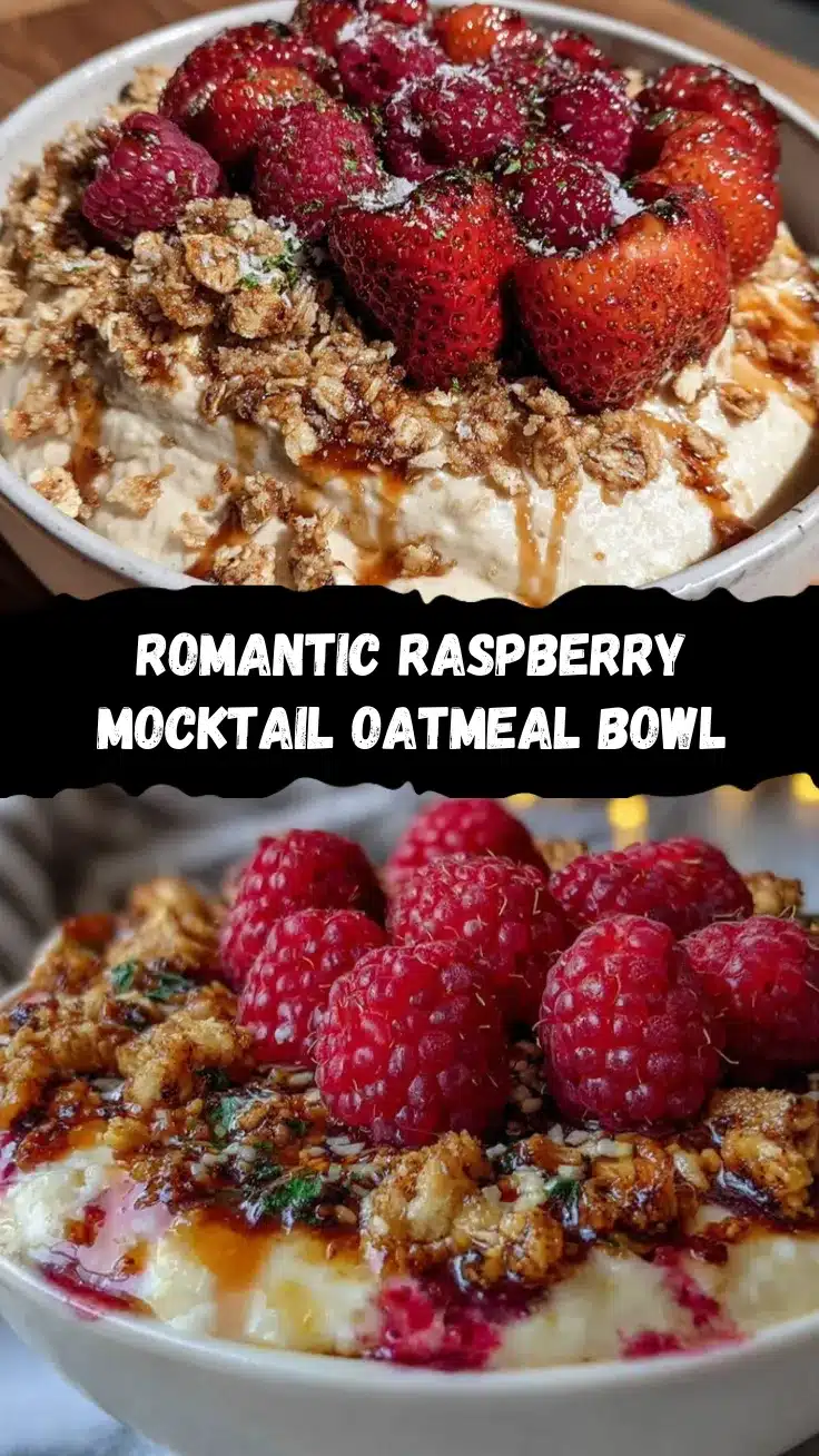 valentines mocktail oatmeal bowl recipe