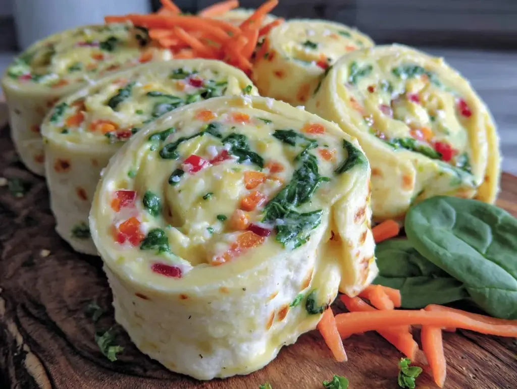 veggie cream cheese tortilla pinwheels - featured image