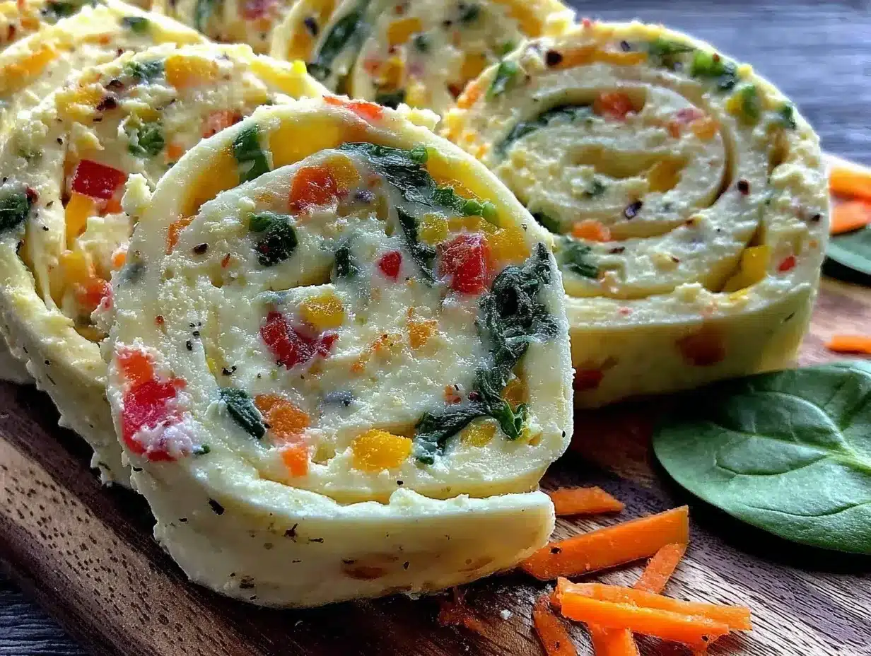 veggie cream cheese tortilla pinwheels preparation steps