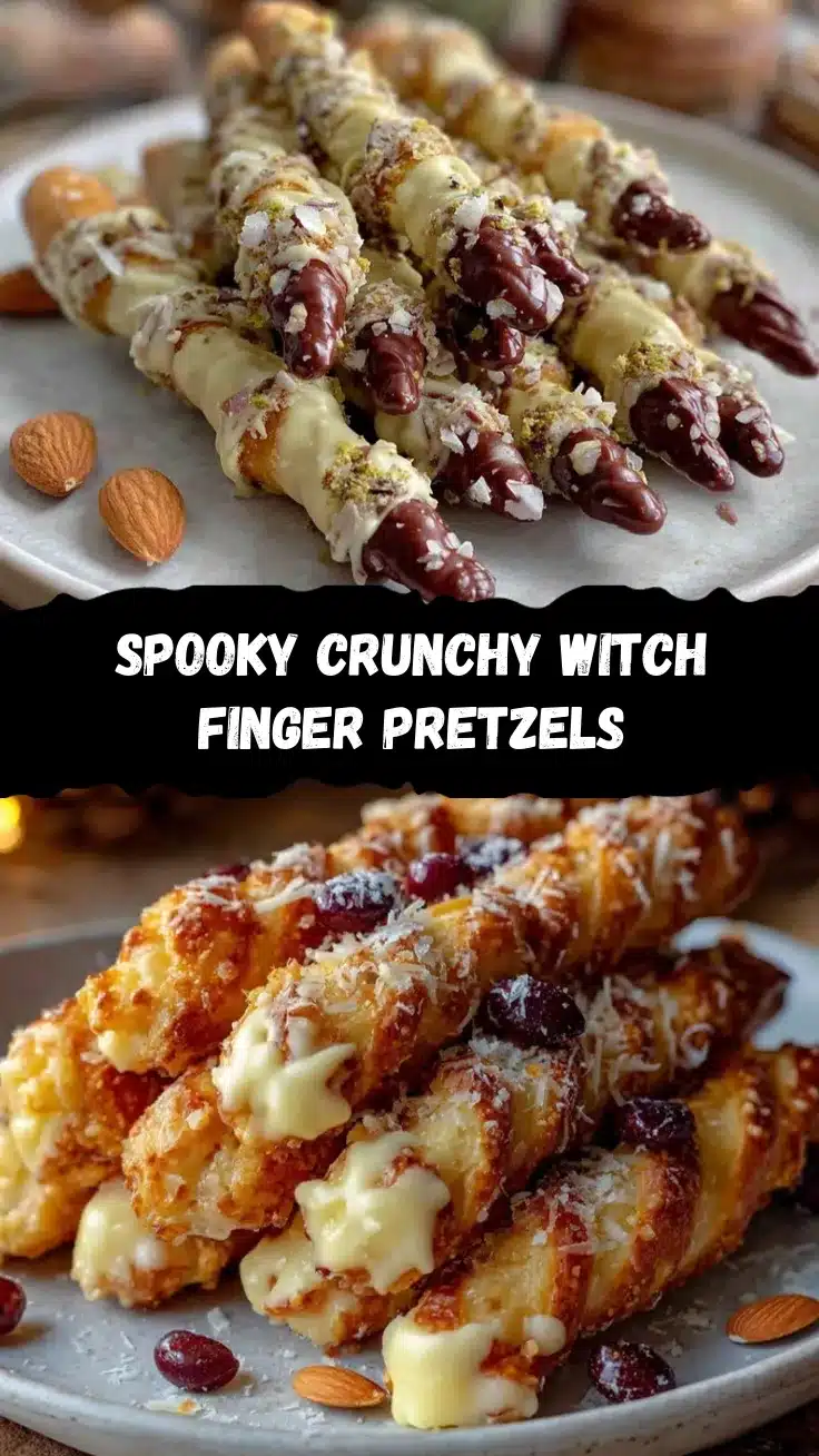 witch finger pretzel rods recipe