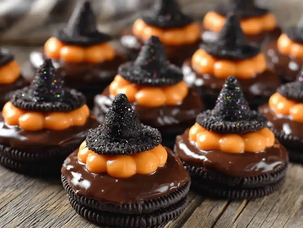 witch hat oreo treats preparation steps