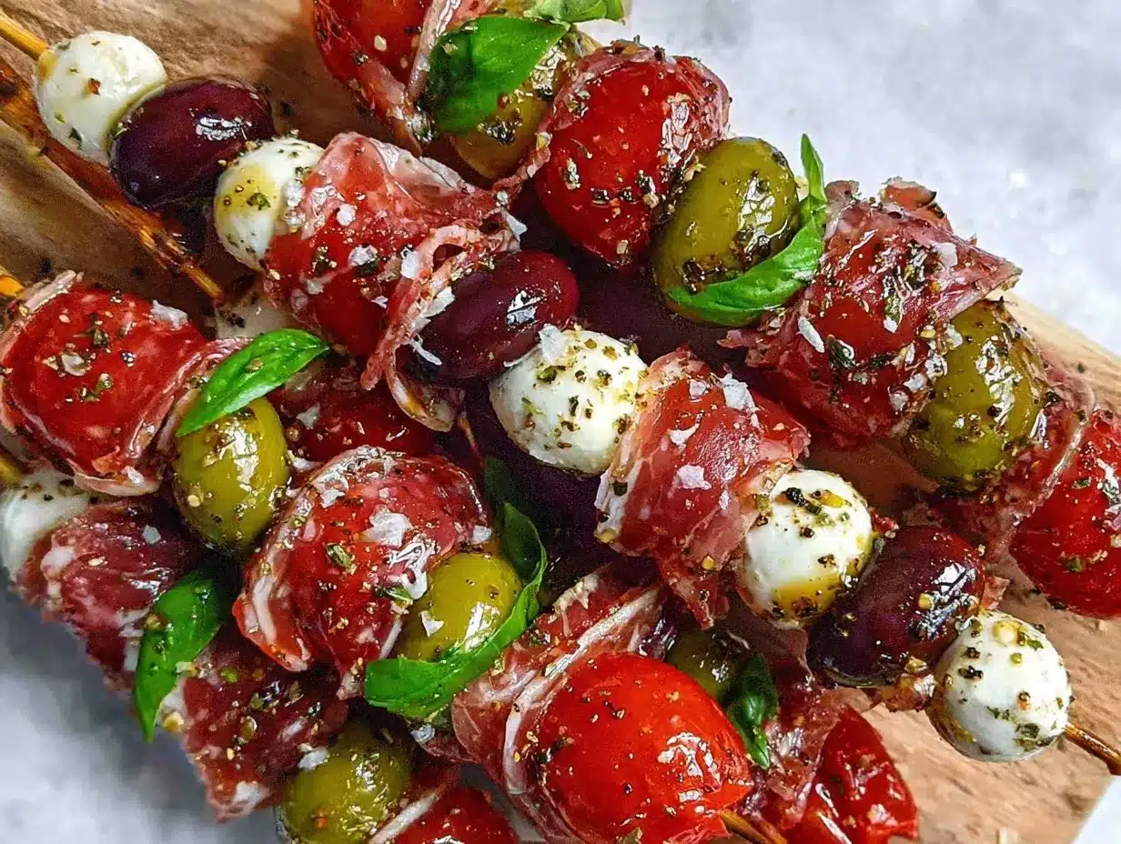 antipasto skewers preparation steps
