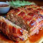 BBQ bacon wrapped meatloaf - featured image