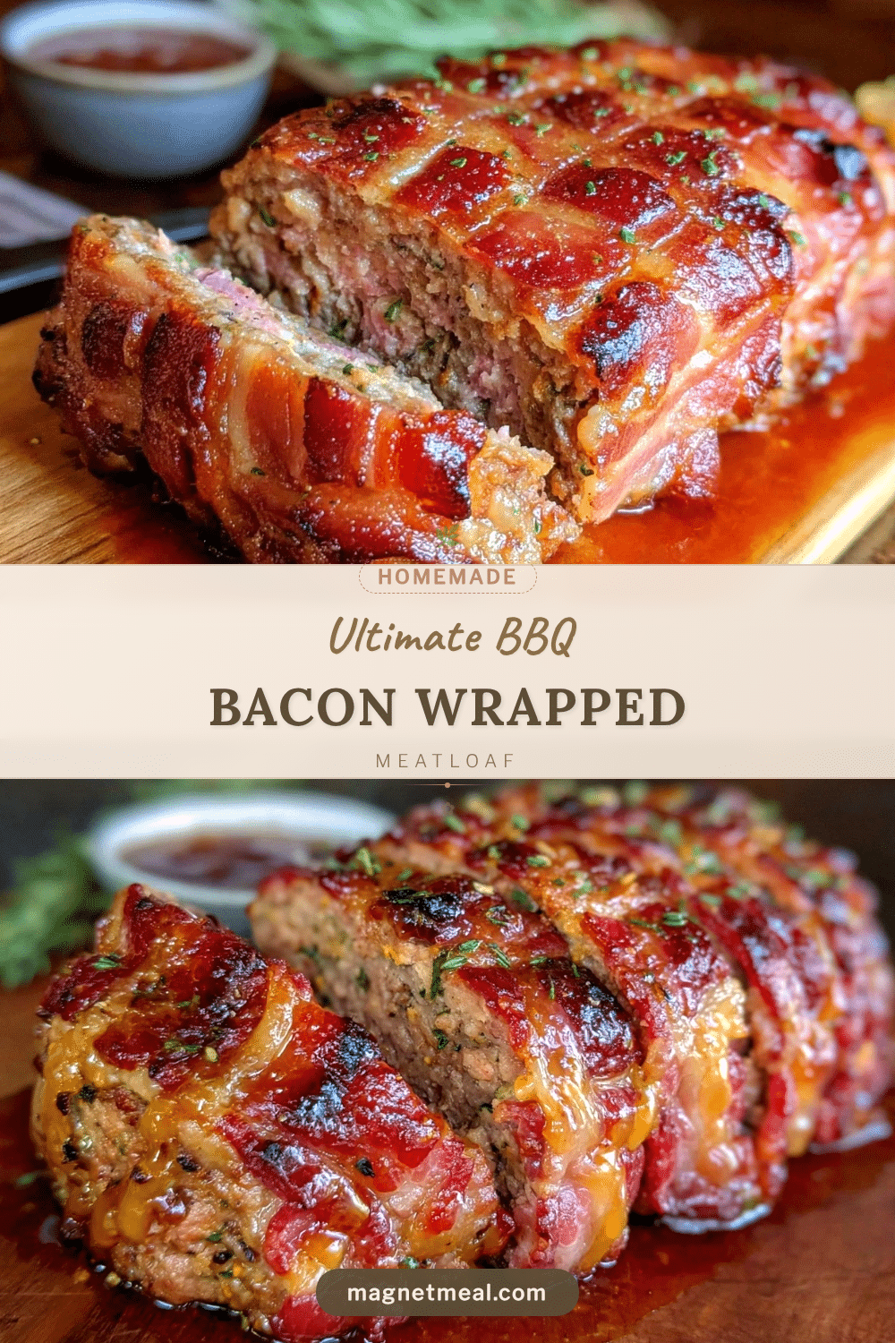 BBQ bacon wrapped meatloaf recipe