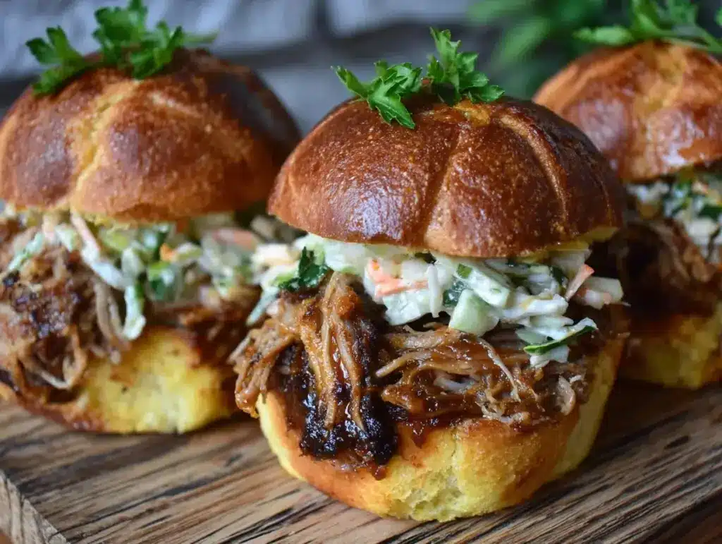bbq pulled pork sliders - featured image