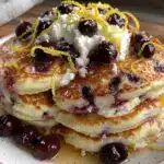 blueberry lemon ricotta pancakes - featured image