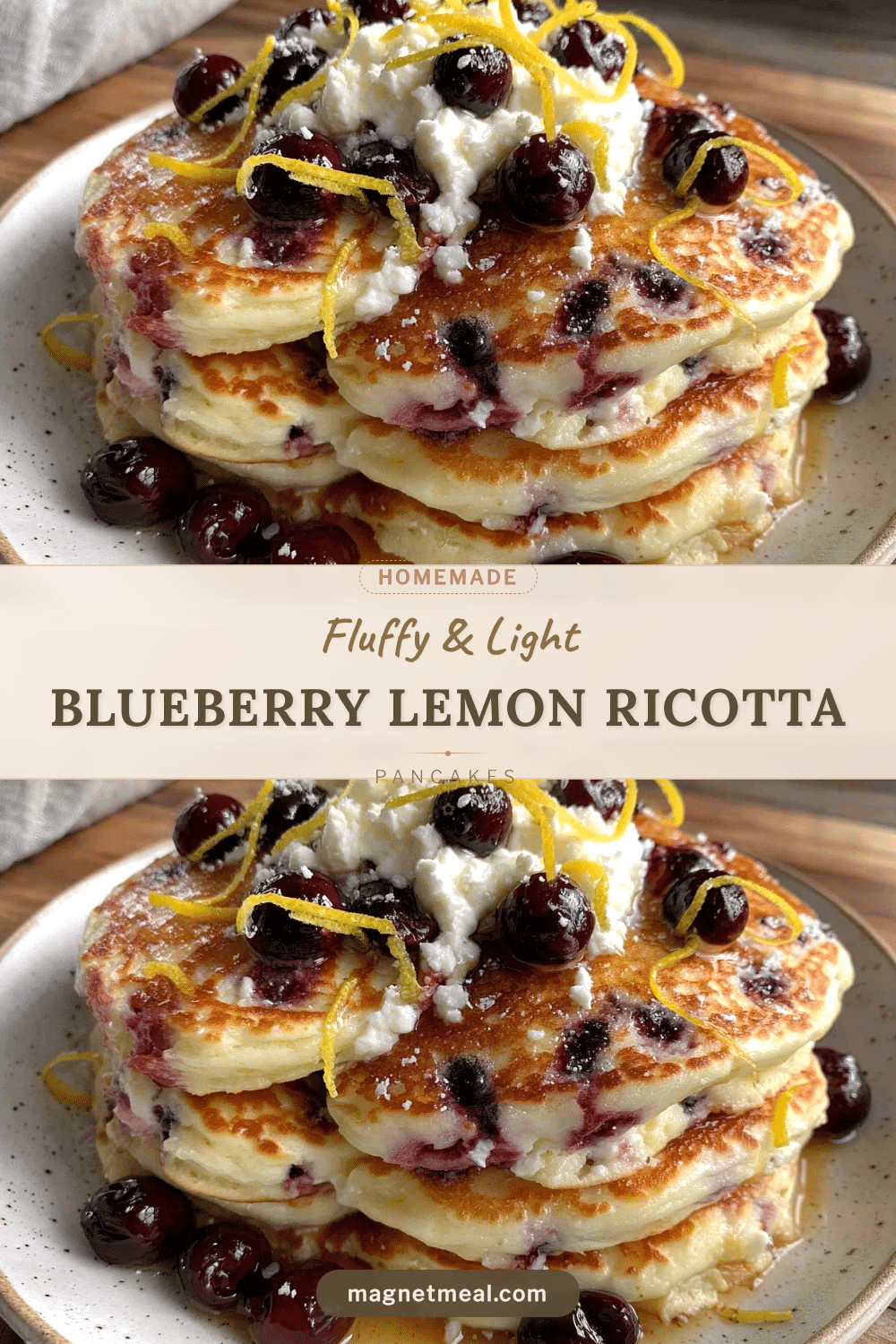 blueberry lemon ricotta pancakes recipe