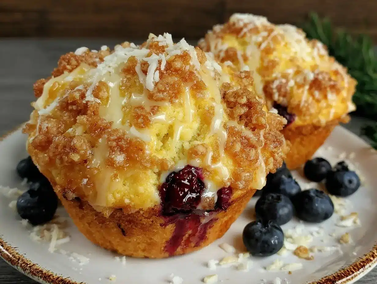 blueberry streusel muffins preparation steps