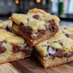 chewy chocolate chip cookie bars - featured image