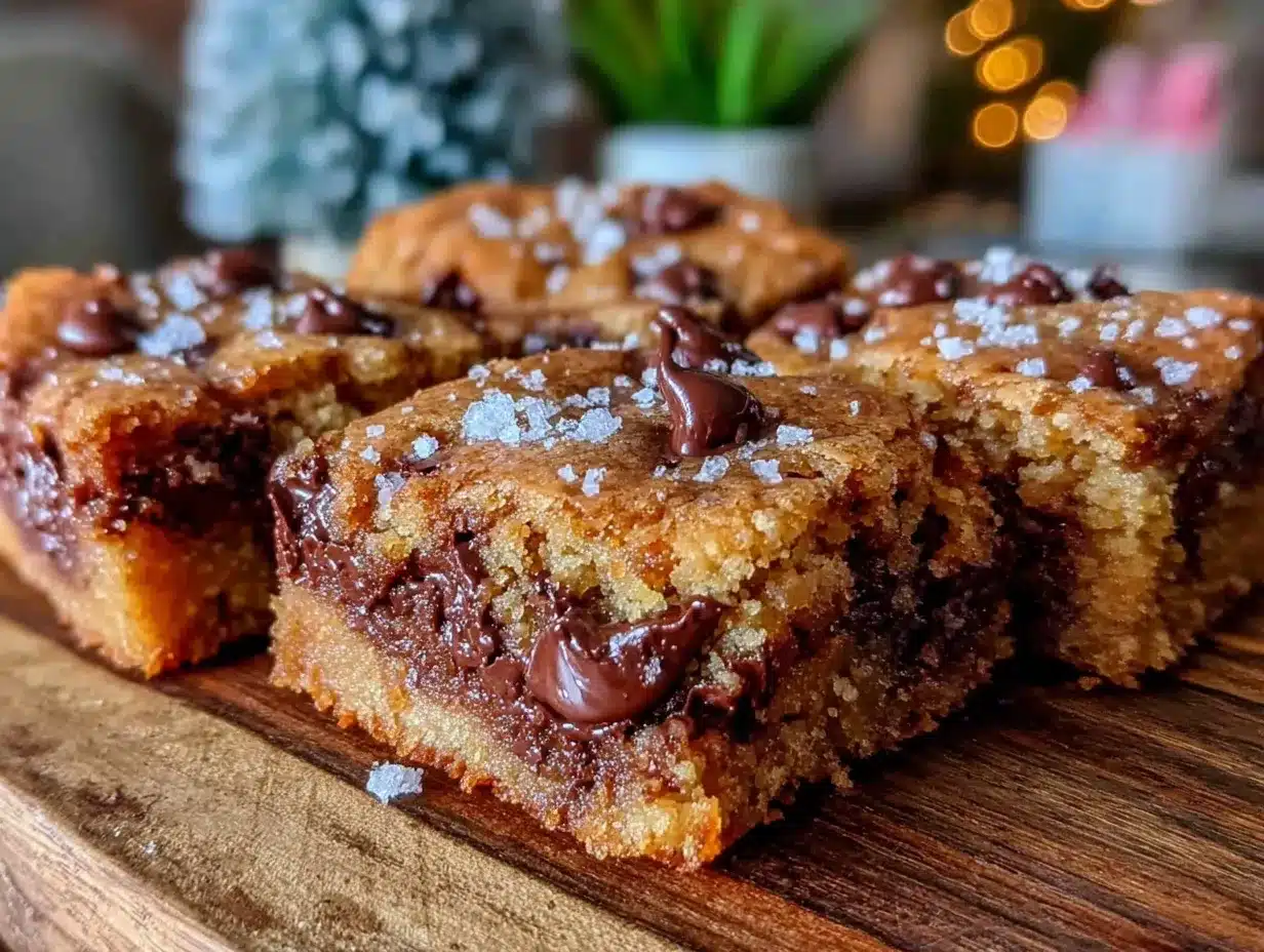 chewy chocolate chip cookie bars preparation steps