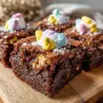 chewy peeps brownies - featured image