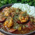 chicken and sausage gumbo - featured image