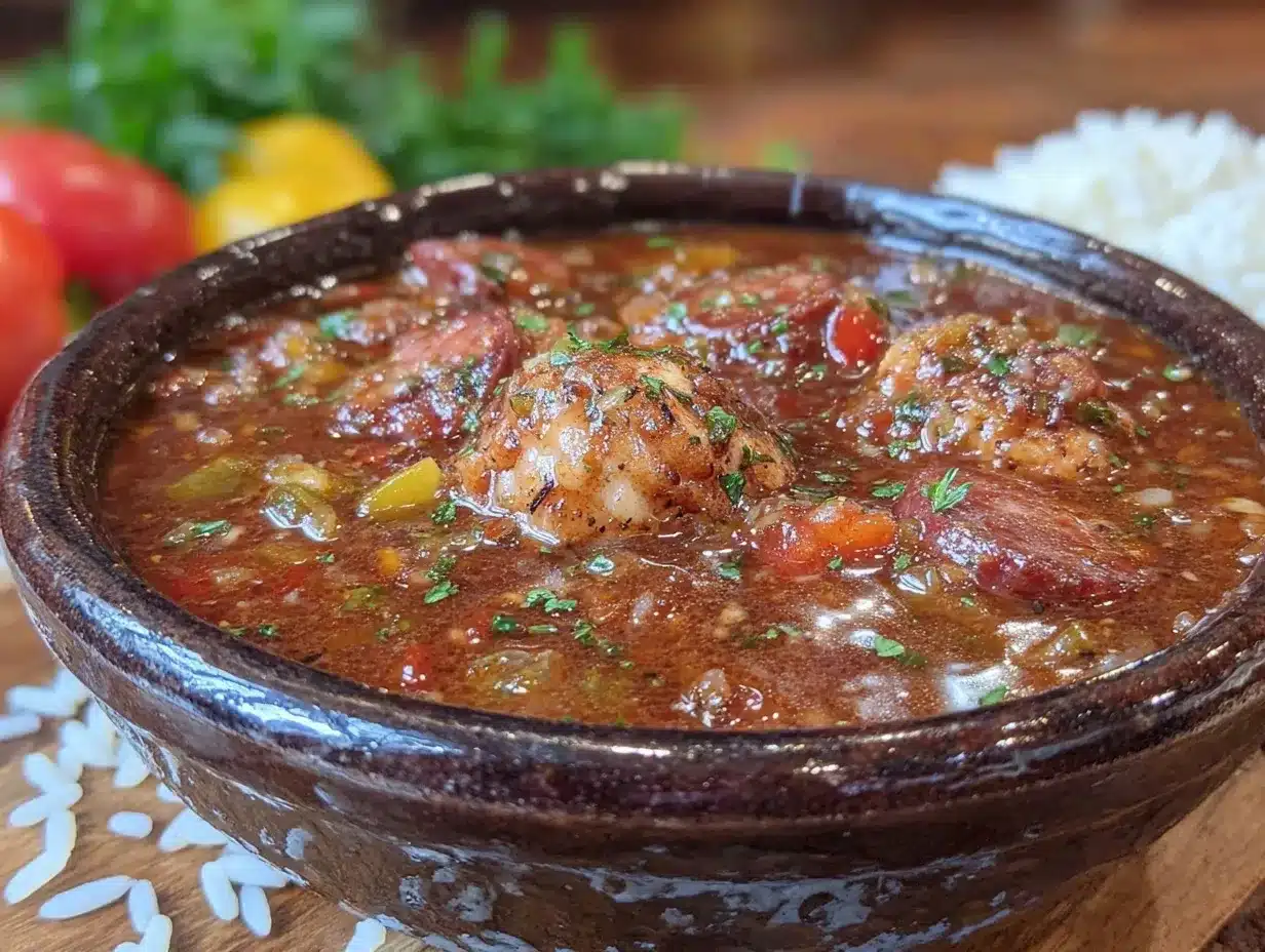 chicken and sausage gumbo preparation steps