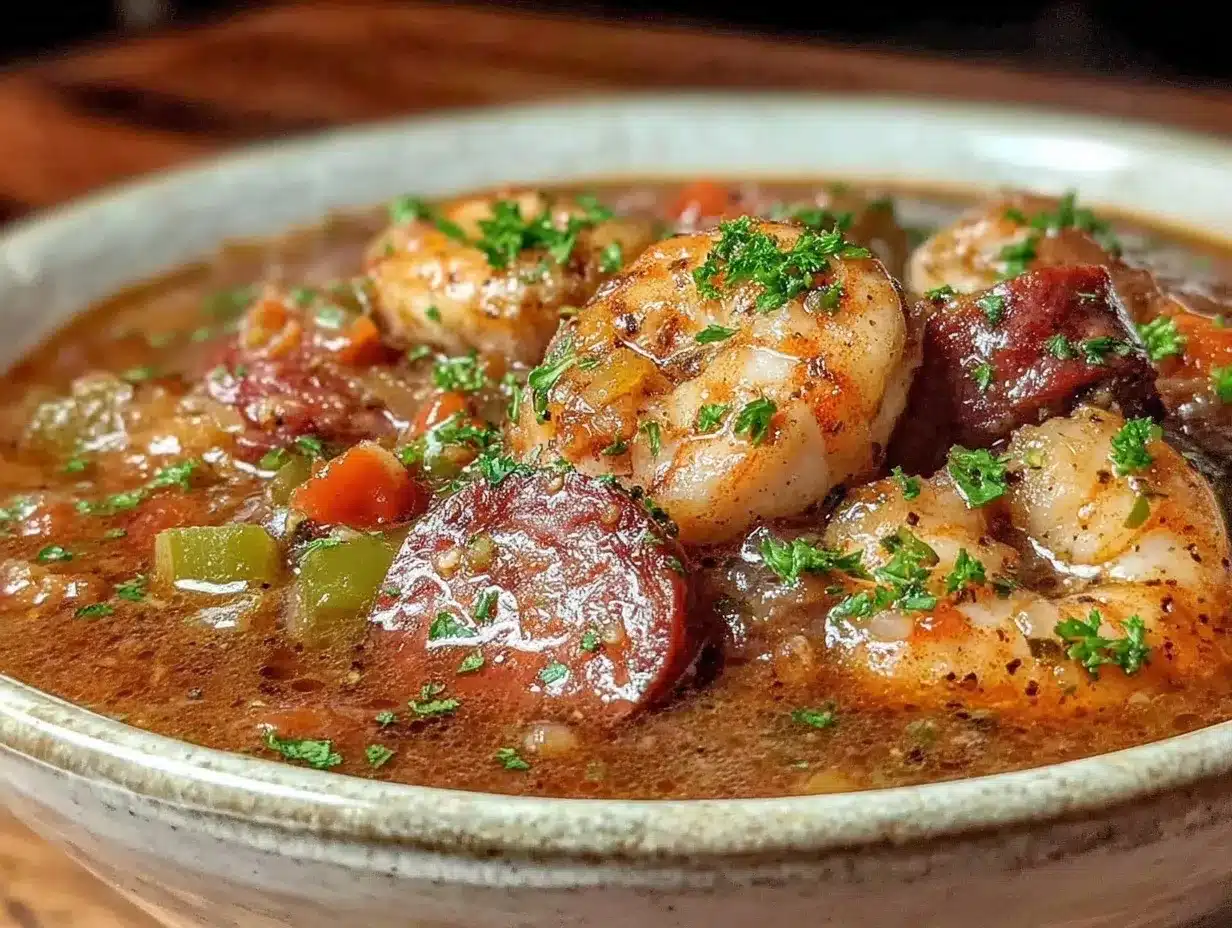 chicken and sausage gumbo preparation steps