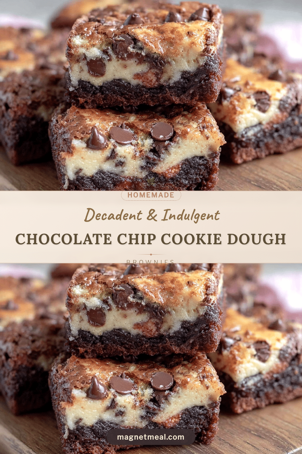 chocolate chip cookie dough brownies recipe