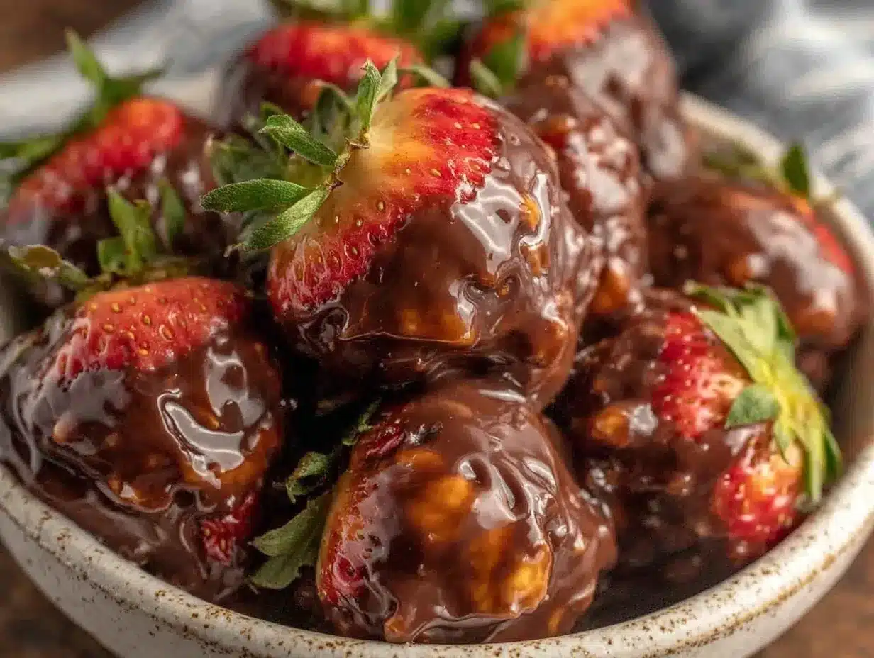 chocolate covered strawberries preparation steps