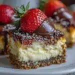 chocolate covered strawberry cheesecake - featured image
