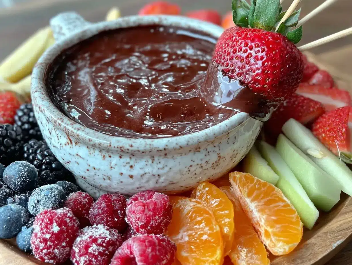 chocolate fondue recipe preparation steps
