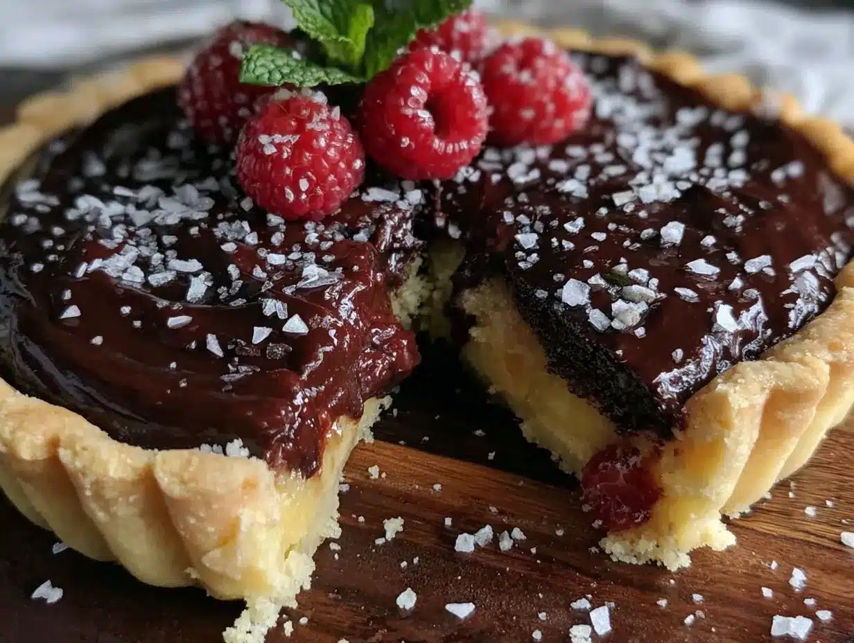 chocolate ganache tart preparation steps