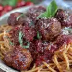 classic spaghetti and juicy meatballs - featured image