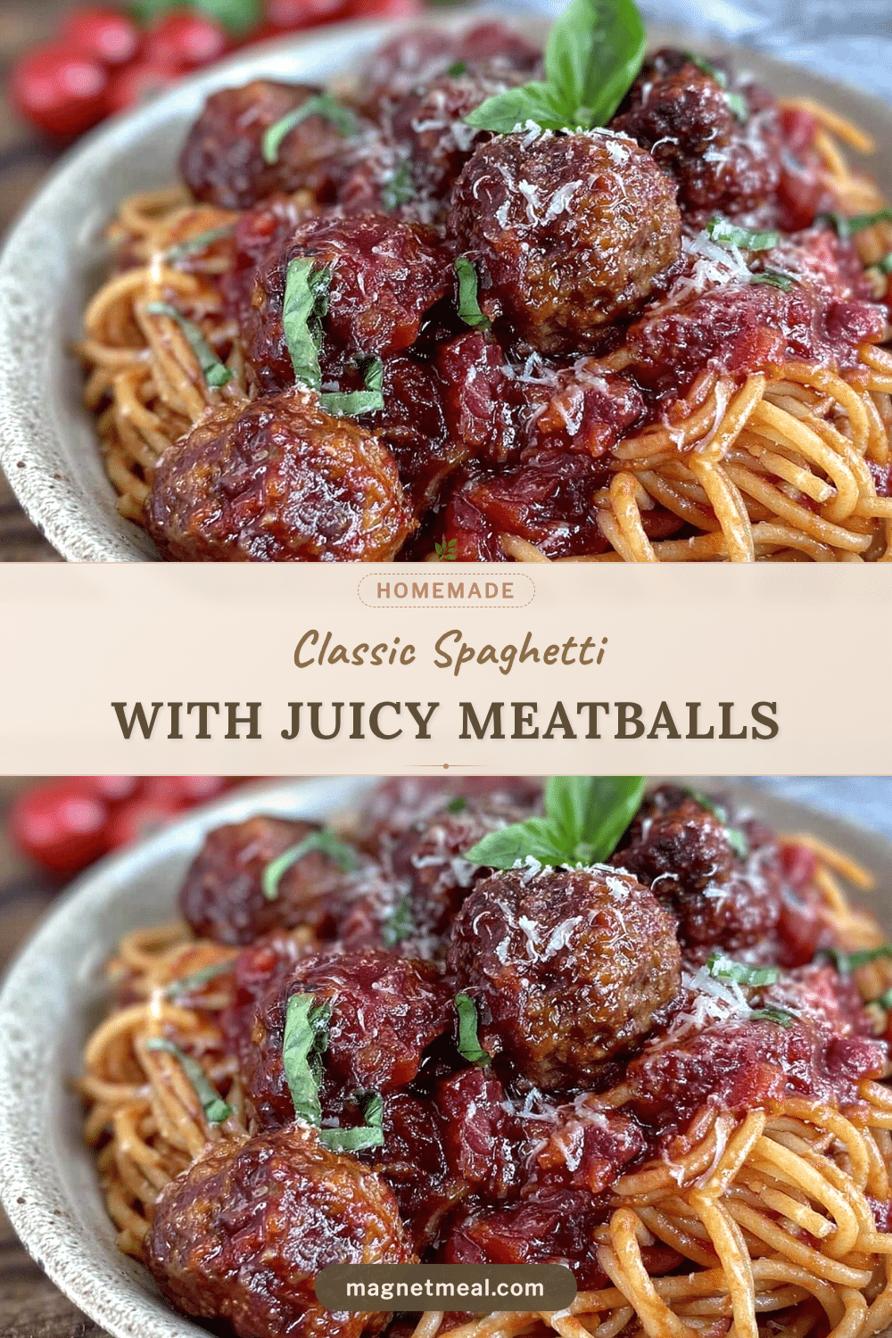 classic spaghetti and juicy meatballs recipe