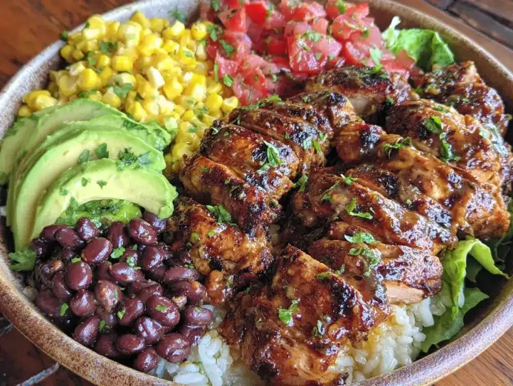 copycat chipotle chicken bowl recipe - featured image