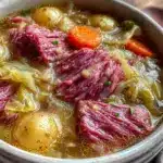 corned beef and cabbage soup - featured image