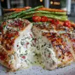 creamy boursin stuffed chicken breast - featured image