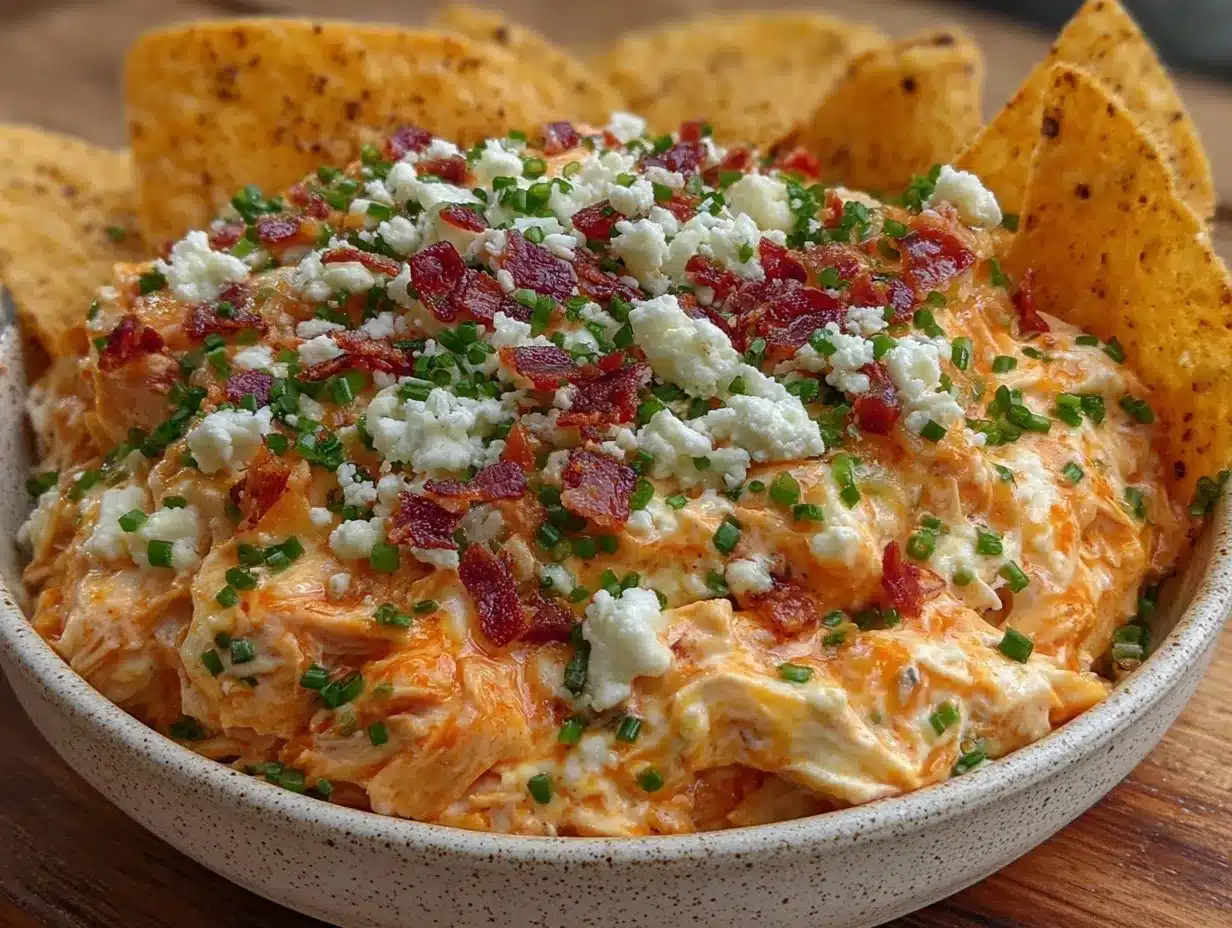 creamy buffalo chicken dip preparation steps
